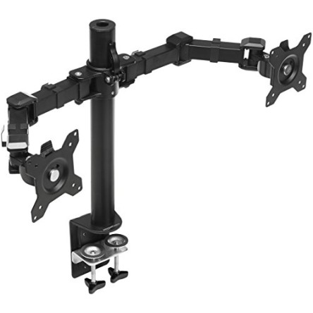 amazon basics Dual Monitor Stand - Height-Adjustable Arm Mount, Steel amazon basics Dual Monitor Stand - Height-Adjustable Arm Mount, Steel