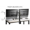 amazon basics Dual Monitor Stand - Height-Adjustable Arm Mount, Steel