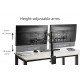 amazon basics Dual Monitor Stand - Height-Adjustable Arm Mount, Steel