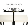 amazon basics Dual Monitor Stand - Height-Adjustable Arm Mount, Steel