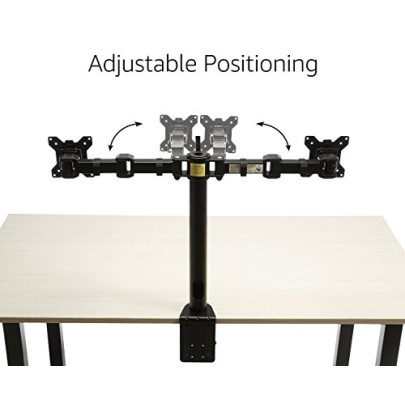 amazon basics Dual Monitor Stand - Height-Adjustable Arm Mount, Steel amazon basics Dual Monitor Stand - Height-Adjustable Arm Mount, Steel