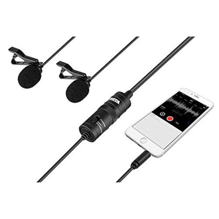 BOYA ByM1 Auxiliary Omnidirectional Lavalier Condenser Microphone with 20ft Audio Cable (Black) BOYA ByM1 Auxiliary Omnidirectional Lavalier Condenser Microphone with 20ft Audio Cable (Black)