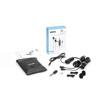 BOYA ByM1 Auxiliary Omnidirectional Lavalier Condenser Microphone with 20ft Audio Cable (Black) BOYA ByM1 Auxiliary Omnidirectional Lavalier Condenser Microphone with 20ft Audio Cable (Black)