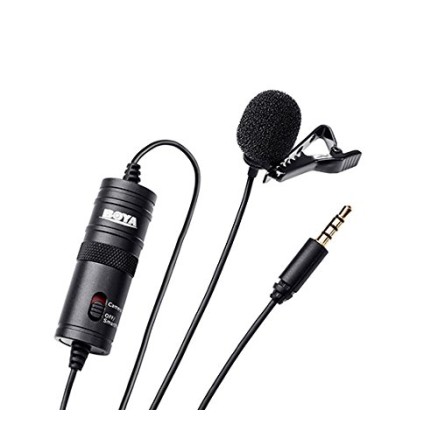 BOYA ByM1 Auxiliary Omnidirectional Lavalier Condenser Microphone with 20ft Audio Cable (Black) BOYA ByM1 Auxiliary Omnidirectional Lavalier Condenser Microphone with 20ft Audio Cable (Black)