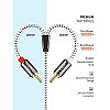 CableCreation 3.5mm to RCA Cable, Angle 3.5mm Male to 2RCA Male Auxiliary Stereo Audio Y Splitter Gold-Plated,1.6ft/0.5m