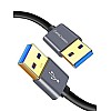 CableCreation Dual USB 3.0 Cable, USB Type A Male to Male Cable, Compatible External Hard Drive, Camera, 6.6ft