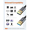 CableCreation Dual USB 3.0 Cable, USB Type A Male to Male Cable, Compatible External Hard Drive, Camera, 6.6ft