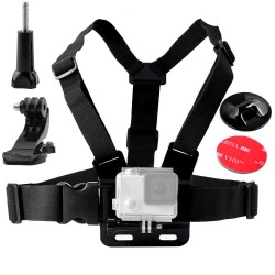 Quikprof Handlebar Plastic GoPro Adjustable Chest Strap Mount Body Belt Harness for  - Black