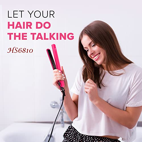 Syska Hair Straightener for Women, Ceramic Coated Plates,60 seconds Rapid Heating function, Heat Balance technology HS6810 Pink Syska Hair Straightener for Women, Ceramic Coated Plates,60 seconds Rapid Heating function, Heat Balance technology HS6810 Pink