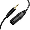 CableCreation 3.5mm to XLR Male, 3-Pole TRS Stereo Male to XLR Male Cable Compatible with iPhone, iPod, Tablet, Laptop and More, Black 10 Feet/3M