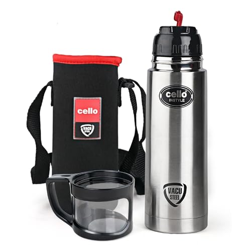 Cello Instyle Thermosteel Water Bottle, 500ml, Silver Cello Instyle Thermosteel Water Bottle, 500ml, Silver