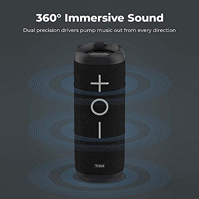 Tribit StormBox Bluetooth Speaker - 24W Portable Speaker, 360° Surround Sound