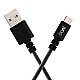 boAt Micro USB 500 Tangle-free, Sturdy Micro USB Cable with 2.4A Fast Charging & 480mbps Data Transmission 1.5m Length Black)