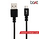 boAt Micro USB 500 Tangle-free, Sturdy Micro USB Cable with 2.4A Fast Charging & 480mbps Data Transmission 1.5m Length Black)