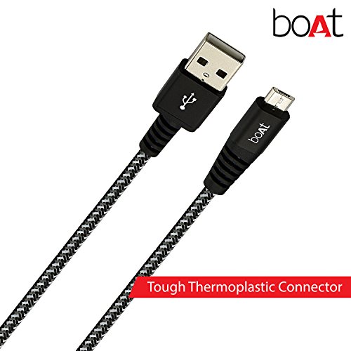 boAt Rugged V3 Extra Tough Unbreakable Braided Micro Usb Cable 1.5 Meter (Black) boAt Rugged V3 Extra Tough Unbreakable Braided Micro Usb Cable 1.5 Meter (Black)