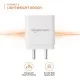 AmazonBasics 18W Dual Port USB Type C and USB Type A Fast Charging Wall Charger for Cellular Phones, Game White