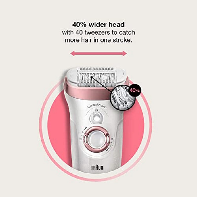 Braun Silk-epil 9-890 Epilator White pink