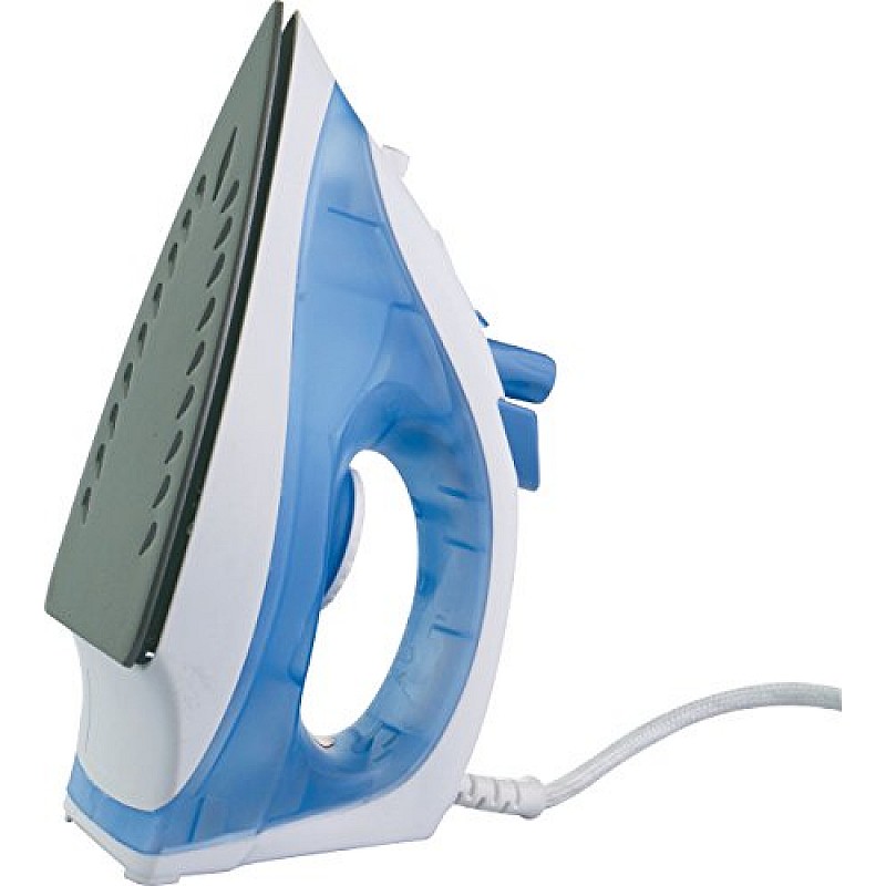 USHA ABS Steam Pro Si 3713, 1300 W Steam Iron, Powerful Steam Output Up to 18 G/Min, Non-Stick Soleplate (White & Blue), 1300 Watts