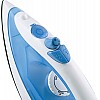 USHA ABS Steam Pro Si 3713, 1300 W Steam Iron, Powerful Steam Output Up to 18 G/Min, Non-Stick Soleplate (White & Blue), 1300 Watts