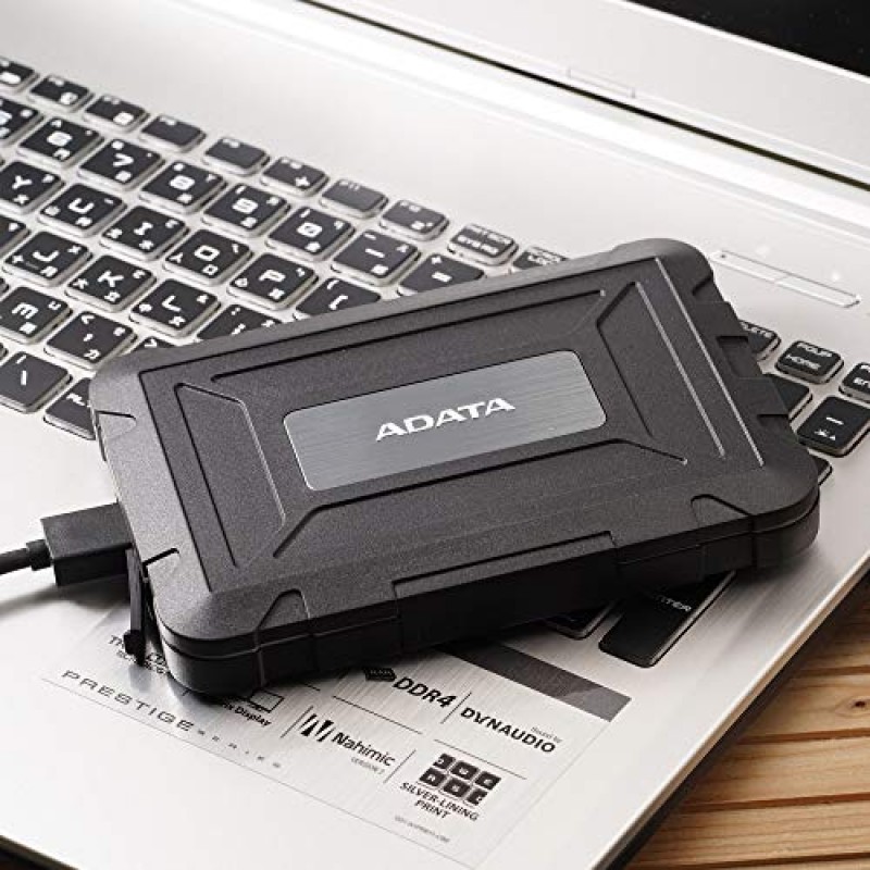 ADATA ED600 2.5 USB 3.2 Gen1 External Enclosure Cover Case for SSD and HDD - AED600-U31-CBK (Black)