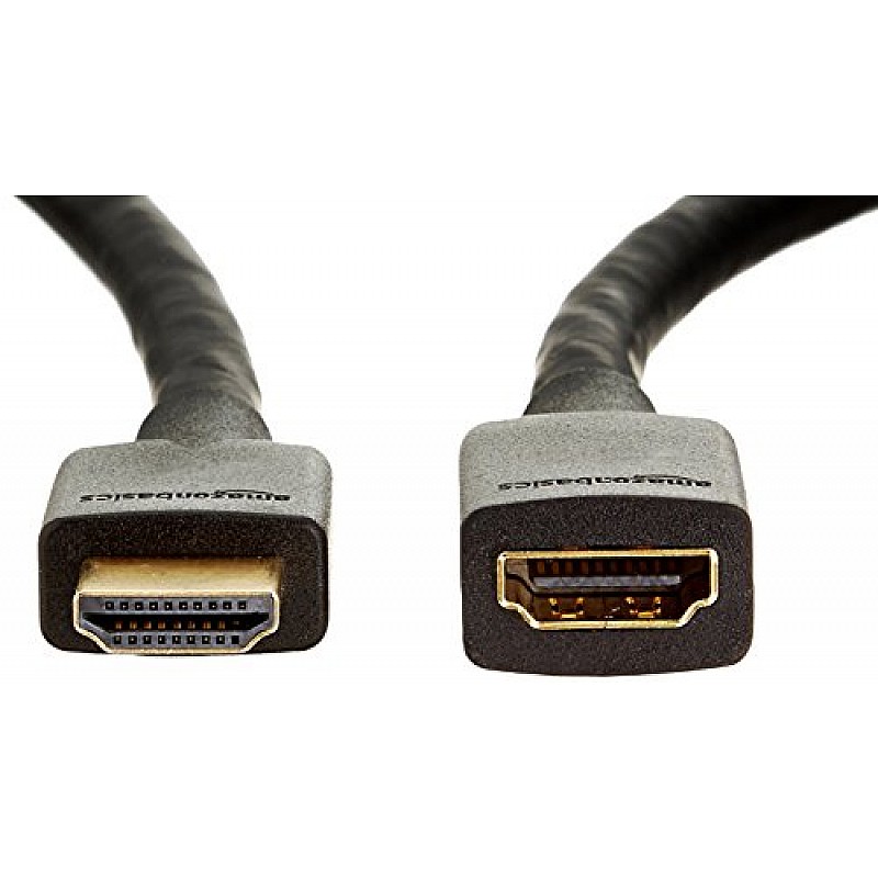 Amazon Basics High-Speed Male to Female HDMI Extension Cable - 10 Feet, Black