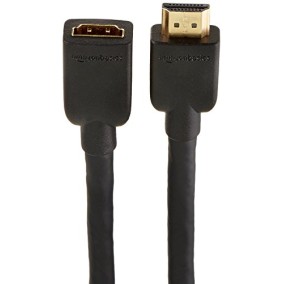 Amazon Basics High-Speed Male to Female HDMI Extension Cable - 10 Feet, Black Amazon Basics High-Speed Male to Female HDMI Extension Cable - 10 Feet, Black