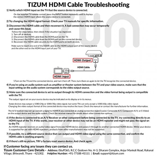 TIZUM Ultra 4K HDMI Cable (10M/33Ft)