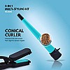 Havells HC4045 5-in-1 Multi Styling Kit - Straightener, Curler, Crimper, Conical Curler & Volume Brush For Multiple Hair Styles Blue Black