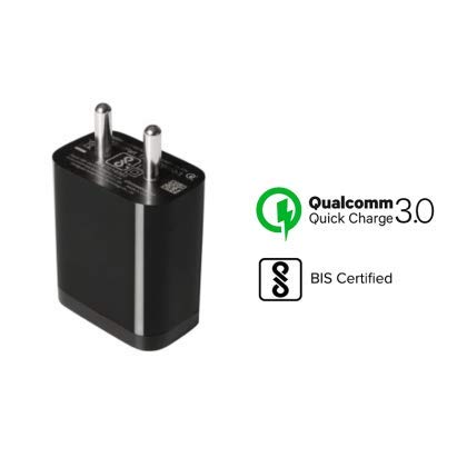 Mi QC 3.0 (9V) Charger 18W Wall Charger Fast Chargin Certified Qualcomm Quick Charge 3.0 + BIS Certified Compatible for Power Banks Mi QC 3.0 (9V) Charger 18W Wall Charger Fast Chargin Certified Qualcomm Quick Charge 3.0 + BIS Certified Compatible for Power Banks