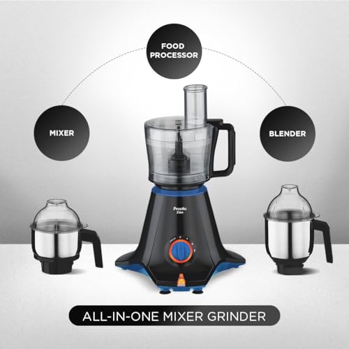 Preethi Zion MG-227 750 Watt Mixer Grinder Flexi lids, Vega Black Preethi Zion MG-227 750 Watt Mixer Grinder Flexi lids, Vega Black