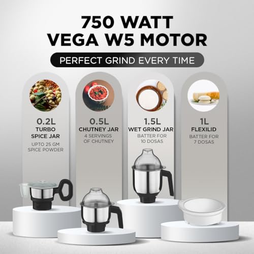 Preethi Zion MG-227 750 Watt Mixer Grinder Flexi lids, Vega Black Preethi Zion MG-227 750 Watt Mixer Grinder Flexi lids, Vega Black
