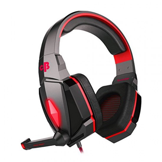 Cosmic Byte Over the Ear Headphone with Mic & LED - G4000 Edition (Red)