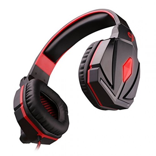 Cosmic Byte Over the Ear Headphone with Mic & LED - G4000 Edition (Red)
