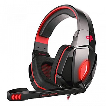 Cosmic Byte Over the Ear Headphone with Mic & LED - G4000 Edition (Red)