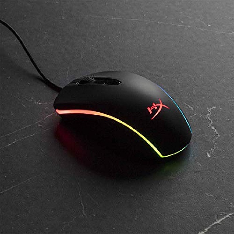 HyperX Pulsefire Surge RGB Wired Optical USB Gaming Mouse, Pixart 3389 Sensor up to 16000 DPI, Ergonomic, 6 Programmable Buttons - Black (HX-MC002B)