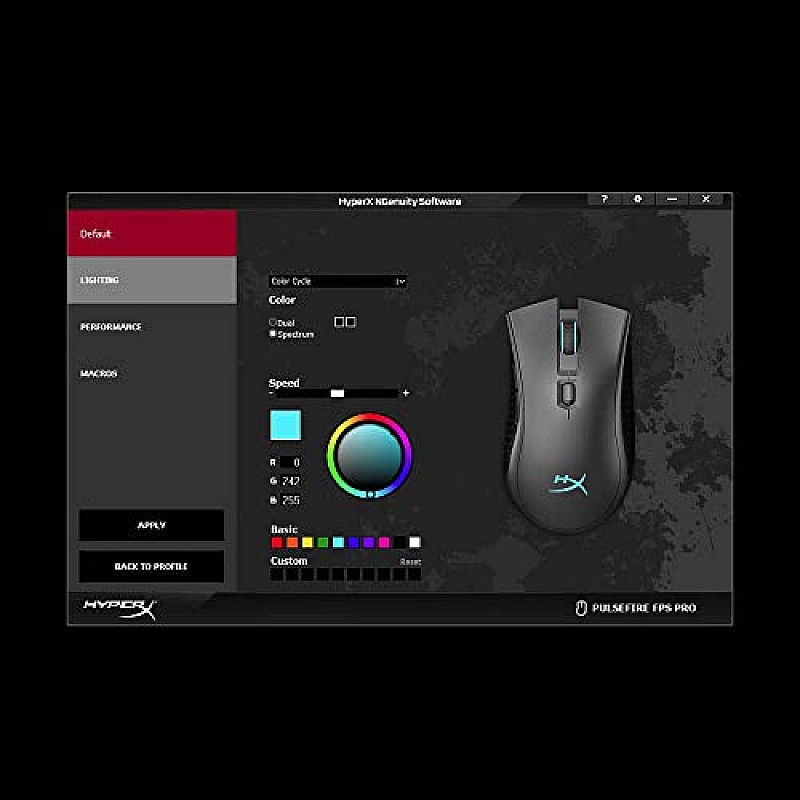 HyperX Pulsefire Surge RGB Wired Optical USB Gaming Mouse, Pixart 3389 Sensor up to 16000 DPI, Ergonomic, 6 Programmable Buttons - Black (HX-MC002B)