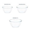 Borosil Glass Serving And Mixing Bowls With Lids, Oven and Microwave Safe Bowls, Set of 3 Borosilicate Glass, Clear