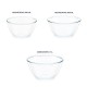 Borosil Glass Serving And Mixing Bowls With Lids, Oven and Microwave Safe Bowls, Set of 3 Borosilicate Glass, Clear