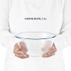 Borosil Glass Serving And Mixing Bowls With Lids, Oven and Microwave Safe Bowls, Set of 3 Borosilicate Glass, Clear