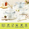 Borosil Glass Serving And Mixing Bowls With Lids, Oven and Microwave Safe Bowls, Set of 3 Borosilicate Glass, Clear