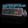 Zebronics Transformer Gaming Keyboard and Mouse Combo,Braided Cable,Durable Al body,Multimedia keys and Sensor with 3200 DPI(Black)