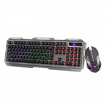 Zebronics Transformer Gaming Keyboard and Mouse Combo,Braided Cable,Durable Al body,Multimedia keys and Sensor with 3200 DPI(Black)