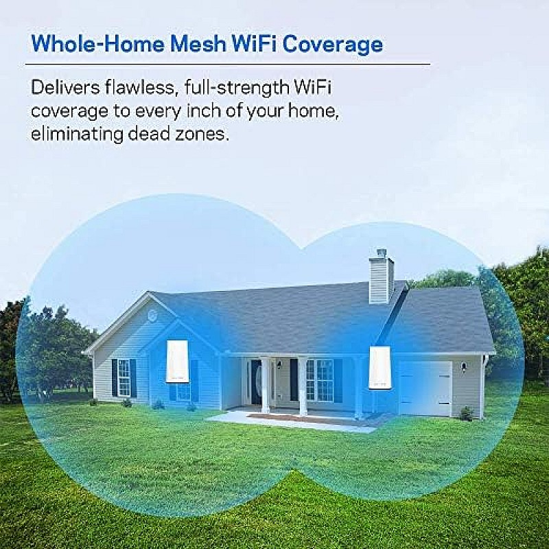 Linksys Velop Mesh Home WiFi System Coverage 20+ Devices Speeds up to AC1300 1.3Gbps WHW0102