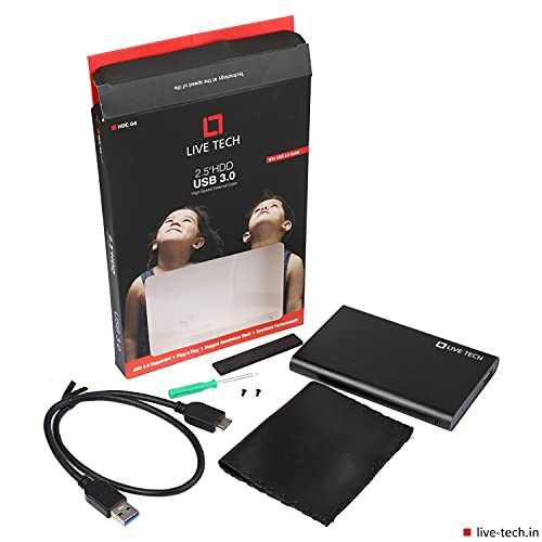 Live Tech 2.5 Inch SATA to USB 3.0 External Hard Drive Enclosure Case (2.5" USB 3.0, Black) Live Tech 2.5 Inch SATA to USB 3.0 External Hard Drive Enclosure Case (2.5" USB 3.0, Black)