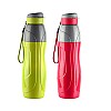 CELLO Puro Sports 900 Plastic Water Bottle Leak Proof and Handy and Durable Set of 2 720 ml Each, Assorted