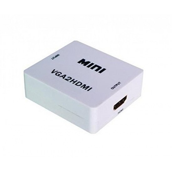 Posh VGA to HDMI, Mini HD 1080P 3.5mm Audio VGA to HDMI HD HDTV Video Converter Box Adapter VGA2HDMI 