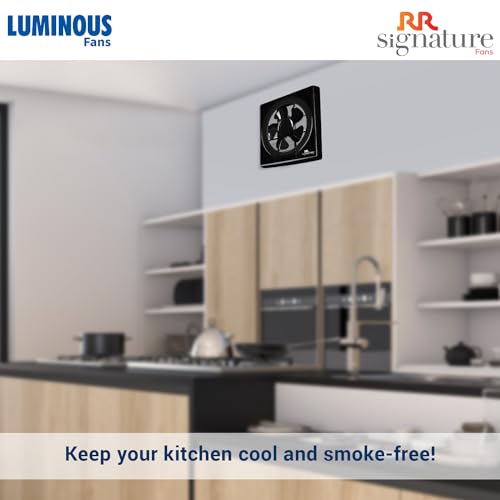 Luminous Vento Deluxe 250 mm Exhaust Fan For Kitchen Rust Proof Body and Dust Protection Shutter Black Luminous Vento Deluxe 250 mm Exhaust Fan For Kitchen Rust Proof Body and Dust Protection Shutter Black