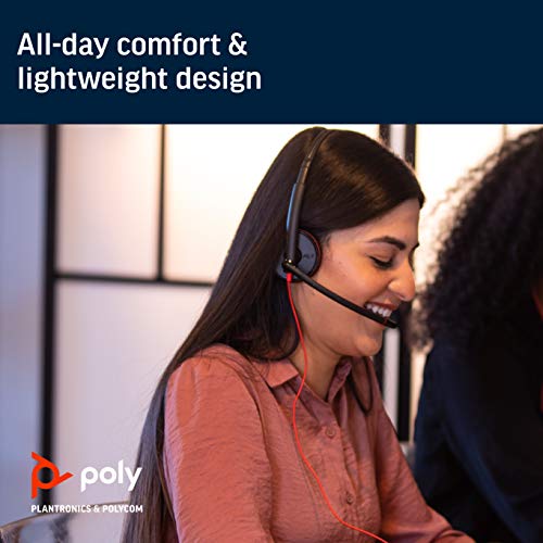 Poly by Plantronics - Blackwire 3220 Wired On Ear Headphones with Mic (Black) Poly by Plantronics - Blackwire 3220 Wired On Ear Headphones with Mic (Black)