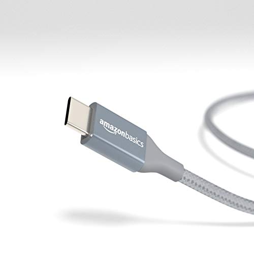 AmazonBasics Double Braided Nylon USB Type-C to Type-C 2.0 Cable, Charging Adapter, Smartphone 6 feet, Dark Grey AmazonBasics Double Braided Nylon USB Type-C to Type-C 2.0 Cable, Charging Adapter, Smartphone 6 feet, Dark Grey