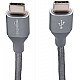 AmazonBasics Double Braided Nylon USB Type-C to Type-C 2.0 Cable, Charging Adapter, Smartphone 6 feet, Dark Grey